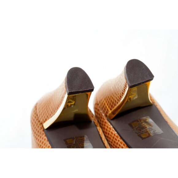 J. Renee Franca Mule Heels Faux Snakeskin Women's Sz 8.5N Shoes - Picture 9 of 15